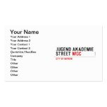 jugend akademie Street  Business Cards