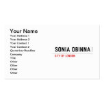 SONIA OBINNA  Business Cards