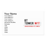 BT TOWER  Business Cards