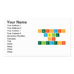 periodic 
 table 
 of 
 elements  Business Cards
