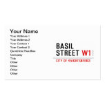 Basil Street  Business Cards