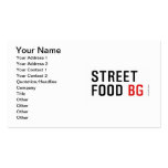 Street Food  Business Cards
