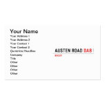 Austen Road  Business Cards