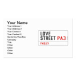 LOVE Street  Business Cards