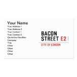 Bacon Street  Business Cards