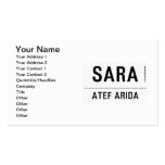 sara  Business Cards