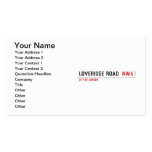 Loveridge Road   Business Cards