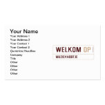 Welkom  Business Cards