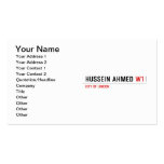 Hussein ahmed  Business Cards
