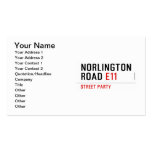 NORLINGTON  ROAD  Business Cards