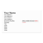 Orlando Road  Business Cards