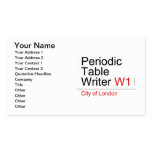 Periodic Table Writer  Business Cards