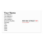 NINI MU STREET  Business Cards