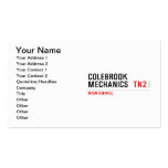 Colebrook Mechanics   Business Cards