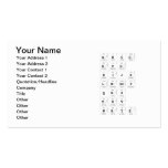 abc|d
 efg
 hijk
 lm|nop
 qrs
 tuv
 wxyz  Business Cards
