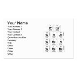 Who
 WHat
 When
 Where  Business Cards