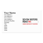 Seven Sisters Road  Business Cards