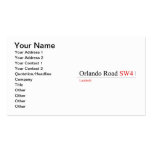 Orlando Road  Business Cards