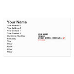 Your Name ishmael Street orange farm dzk 3  Business Cards