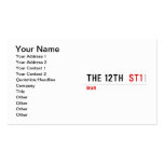 The 12th   Business Cards