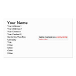 CAROL PEACHES AVE  Business Cards