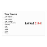 Zaynab  Business Cards