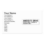 andesite drive  Business Cards