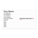 7800 Credit cards street  Business Cards