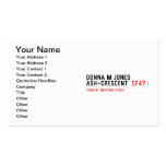 Donna M Jones Ash~Crescent   Business Cards