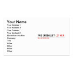 FAG ENdDALLEY  Business Cards