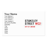 stukeley street  Business Cards