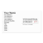 Yushantha  Street  Business Cards