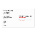 55th st pullman  mi   Business Cards