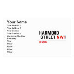 Harmood  street  Business Cards