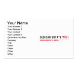 Old Oak estate  Business Cards