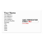 CAKE PROVOCATEUR  STREET  Business Cards