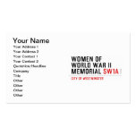 women of world war II memorial  Business Cards
