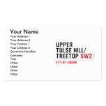Upper  tulse hill/ Treetop  Business Cards