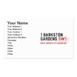 1 barkston gardens  Business Cards