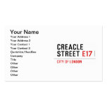 Creacle Street  Business Cards