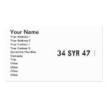 34 SYR 47  Business Cards