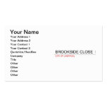 brookside close  Business Cards