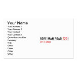 bore man road  Business Cards