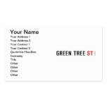 Green Tree  Business Cards