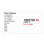  Koketso  Business Cards