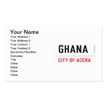 GHANA  Business Cards