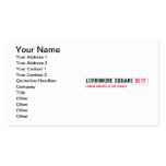 Lorrimore Square  Business Cards