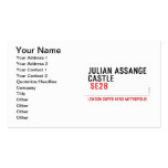 JULIAN ASSANGE CASTLE    Business Cards