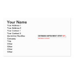 Continuous Improvement Street  Business Cards