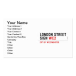 LONDON STREET SIGN  Business Cards
